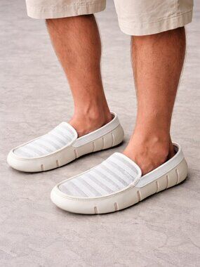 SWIMS Men's Striped Venetian Slip-on Loafers – Men’s Size 9 (EU 42)